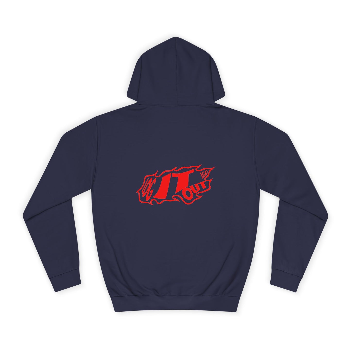 Unisex Log it out Hoodie with Bold Red Design, Cozy Oversized Sweatshirt, Ideal for Every day, Casual Wears, Events, Gifts