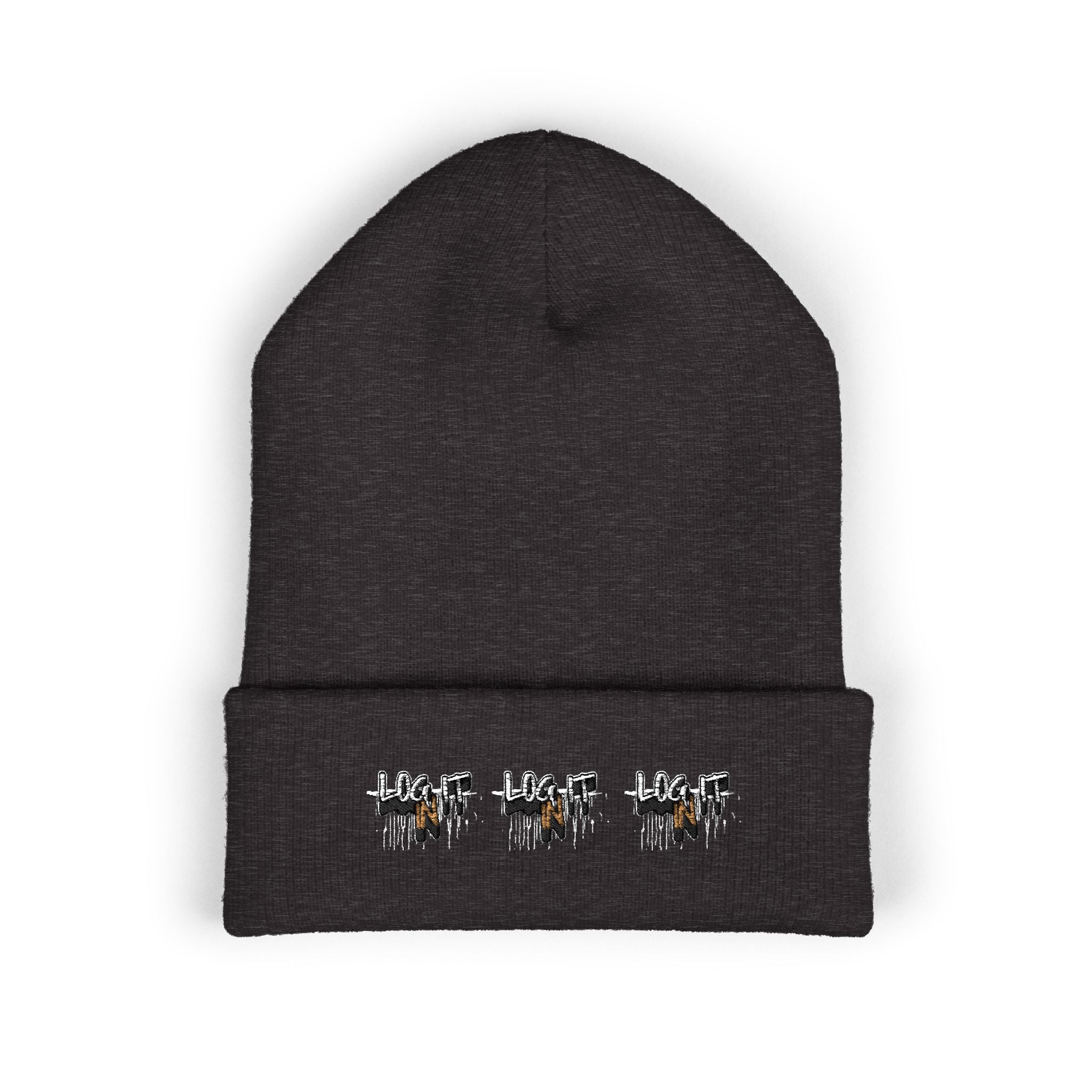 Embroidered Mini Log it in Cuffed Beanie