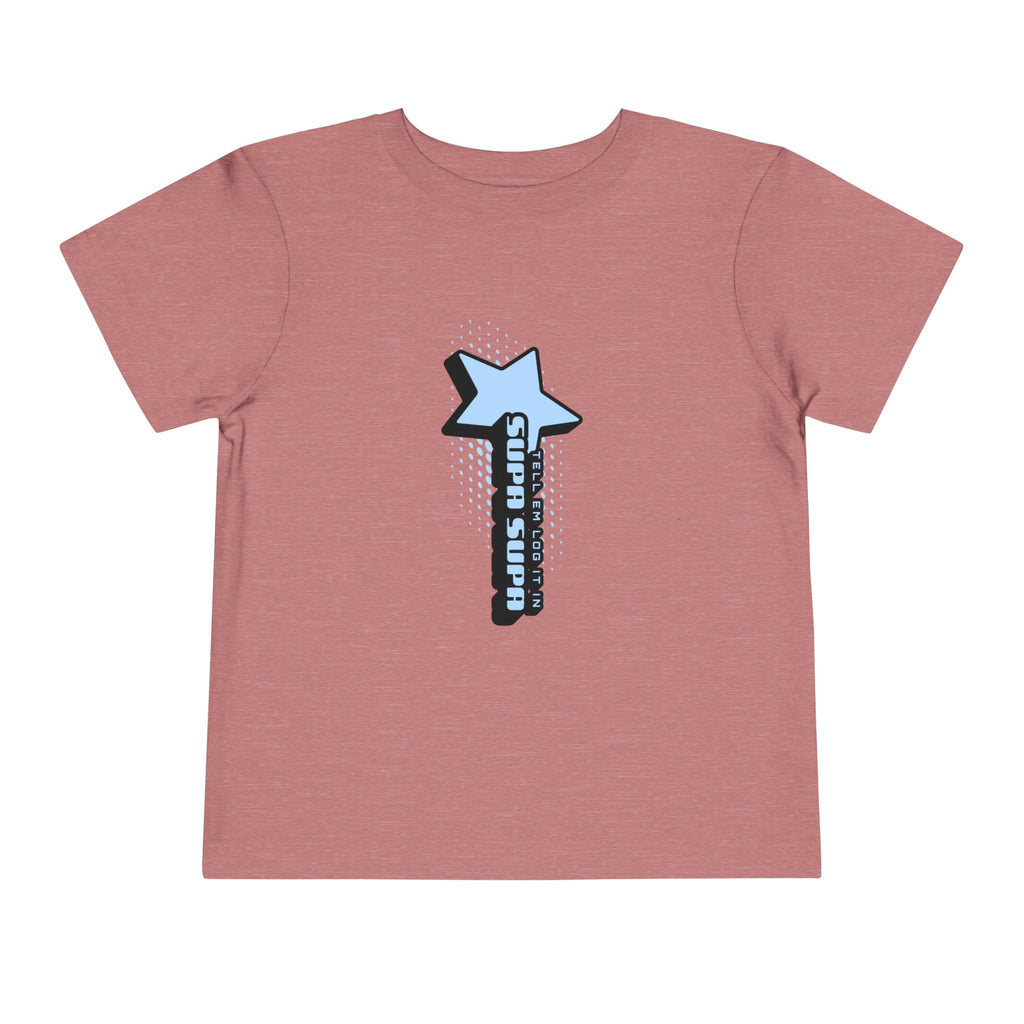 Toddler Tee — Blue Star "Tell em log it in" Graphic
