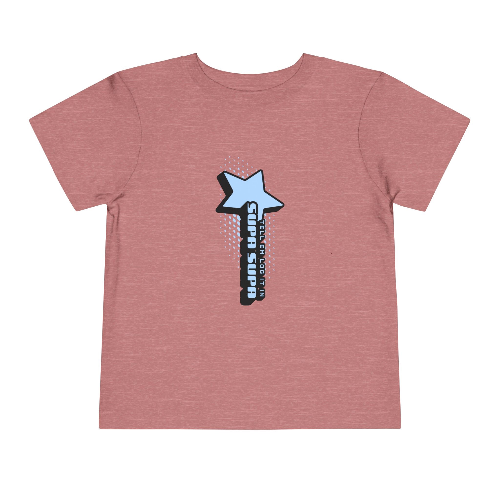 Toddler Tee — Blue Star "Tell em log it in" Graphic