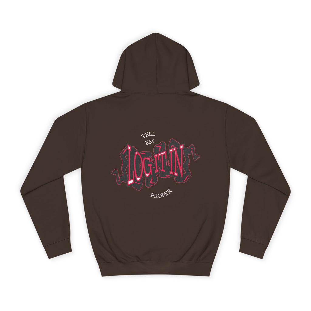 'Log it in'Hoodie for Unisex, Casual Wear, Trendy Apparel, Perfect for Everyday wear, Comfortable Fit