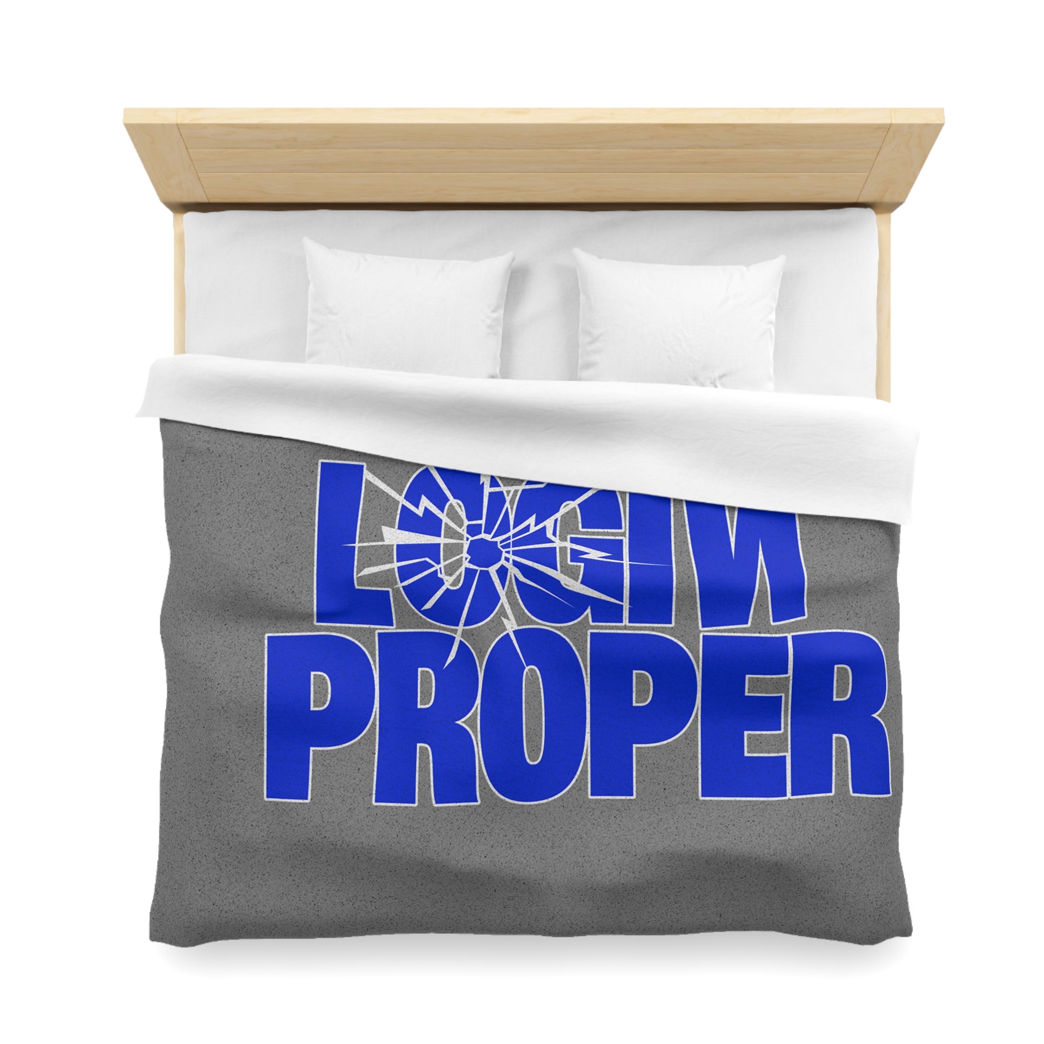 Login Proper Duvet Cover — Bold Royal Crown Graphic Bedding