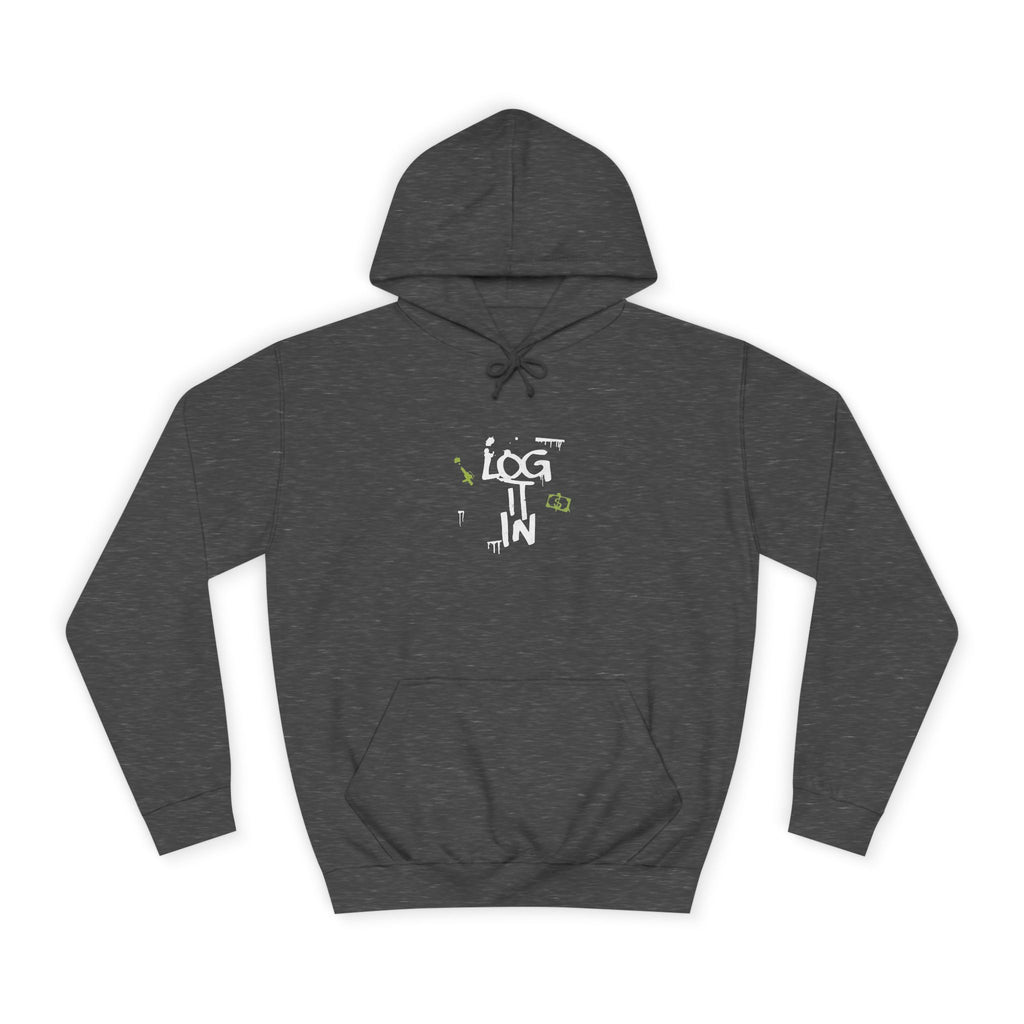 log it in Hoodie — Minimal Vintage Print