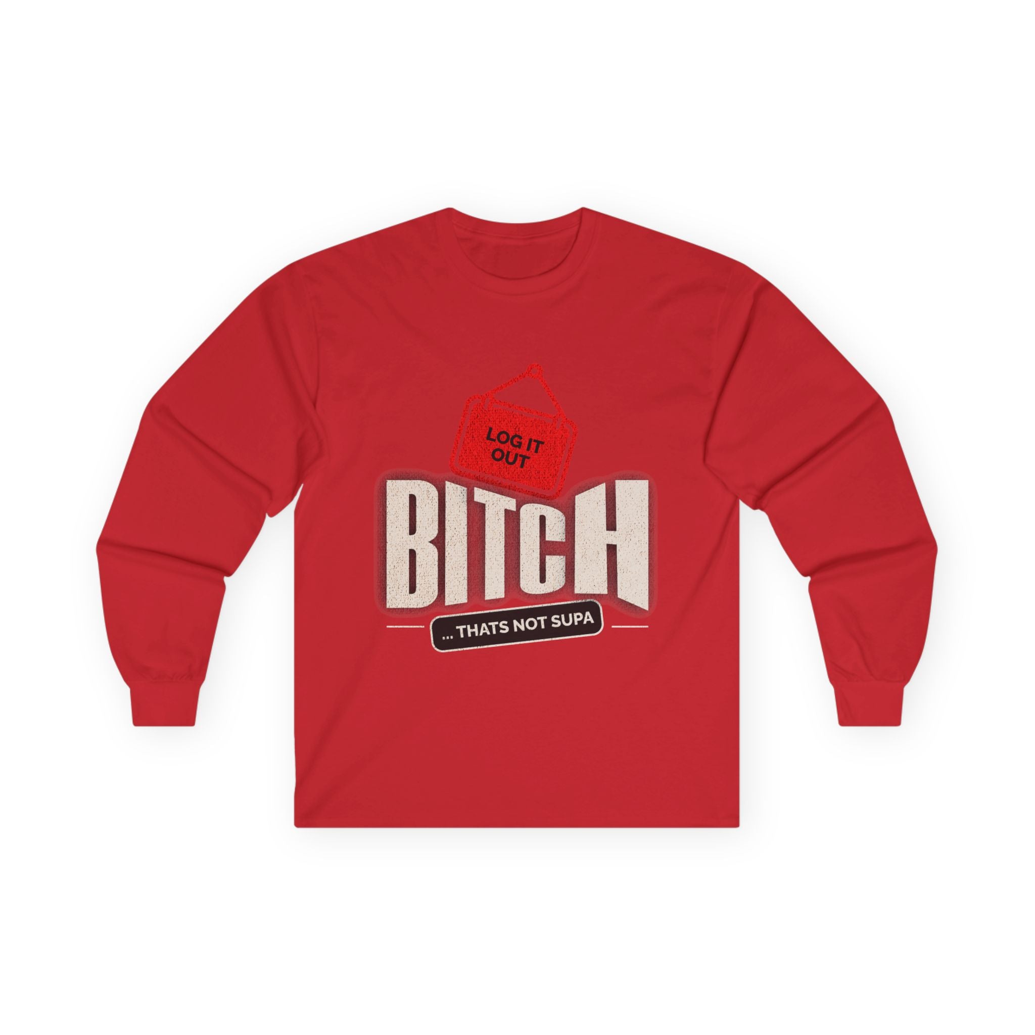 Long Sleeve Tee — 'Log It Out' Graphic Shirt