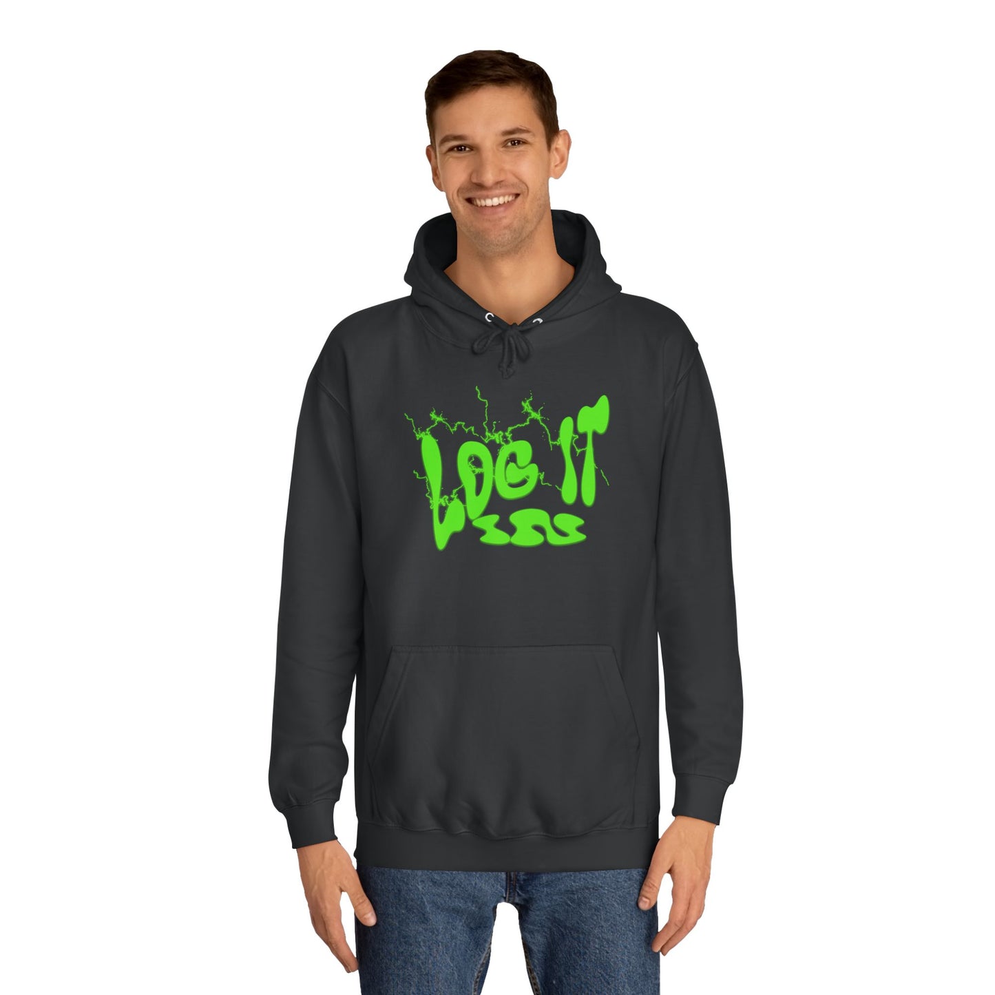 Unisex Hoodie with 'Log It in' Design, Cozy Casual Sweater for Trendy wear, Gift for Comfortable Everyday Wear