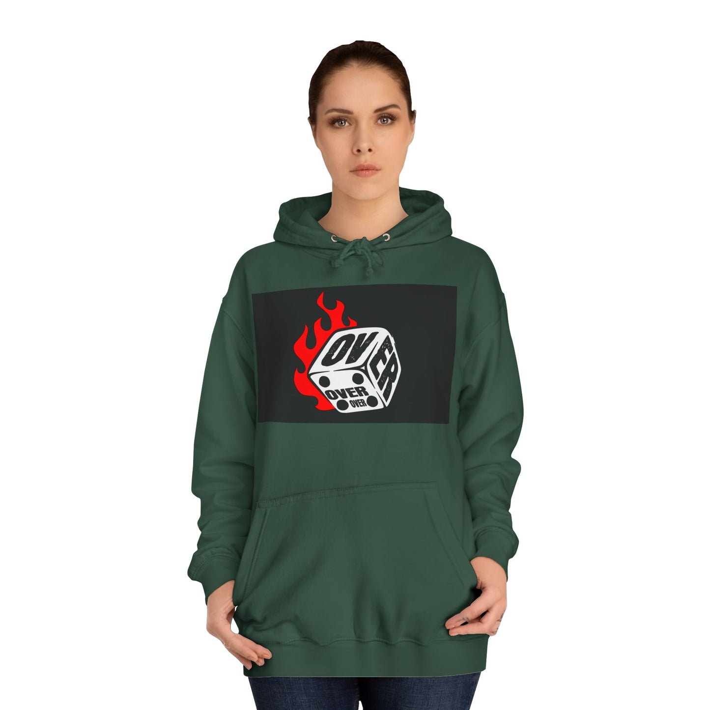 OVER Graphic Hoodie, Oversized Sweatshirt, Trendy Unisex Hoodie, Gift, Casual Layering Top