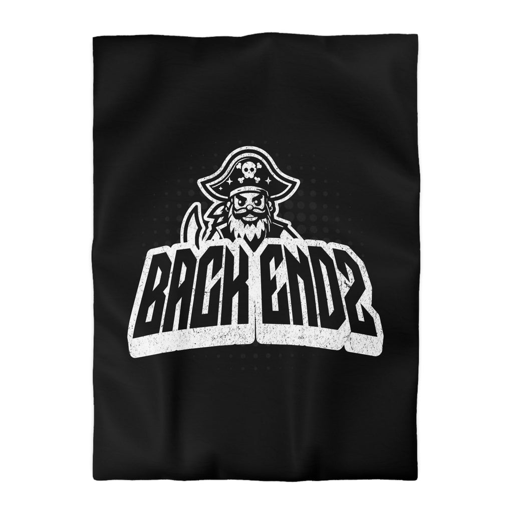 Pirate Skull 'Back Endz' Microfiber Duvet Cover — Bold Gamer / Tech Skull Bedding