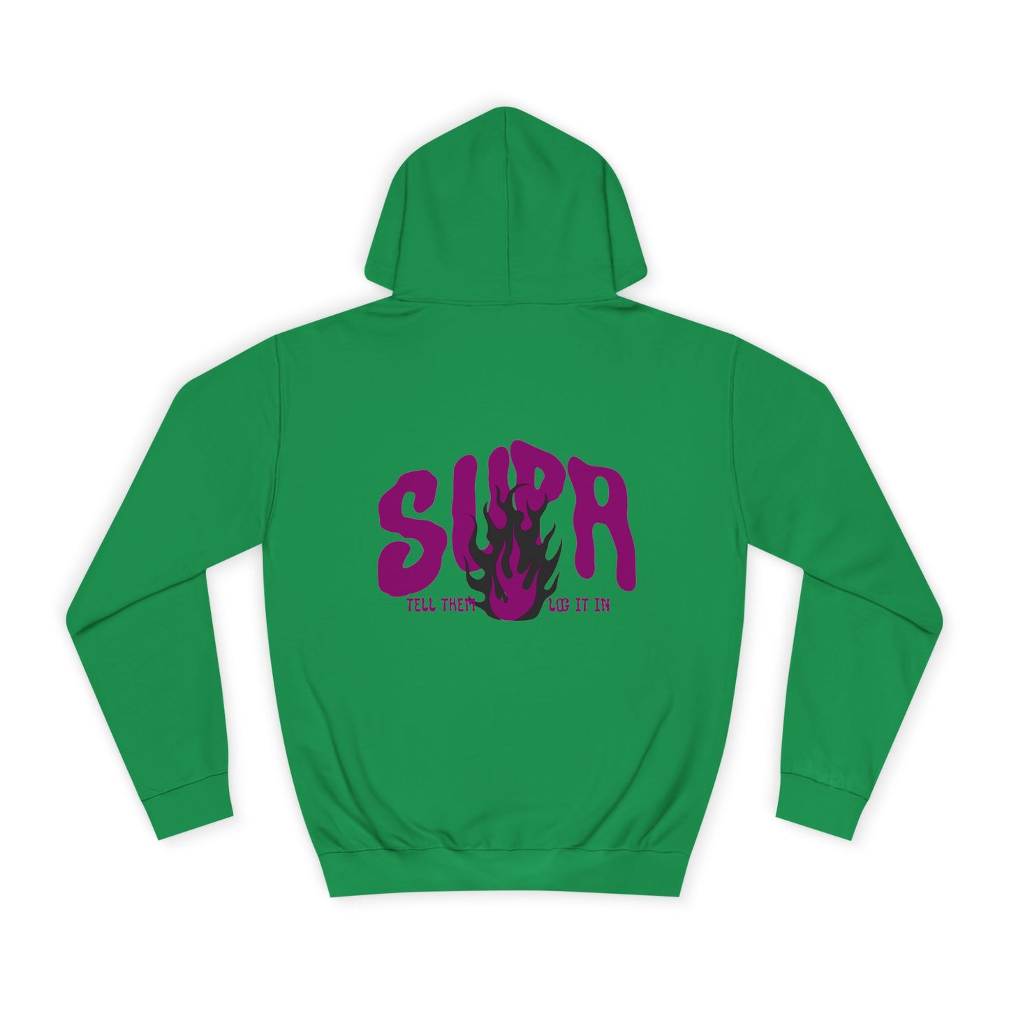 Trendy Unisex SUPA Hoodie with Unique Flame Design - Perfect for Any One, Casual Wear, Gifts, Streetwear, or Events