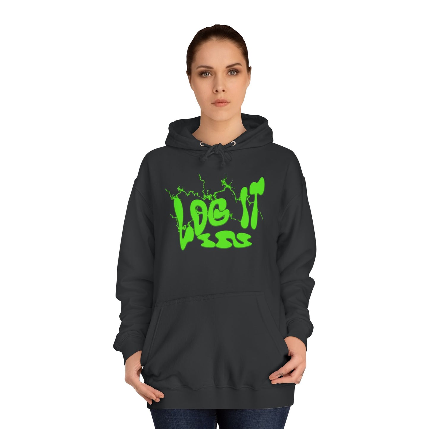 Unisex Hoodie with 'Log It in' Design, Cozy Casual Sweater for Trendy wear, Gift for Comfortable Everyday Wear