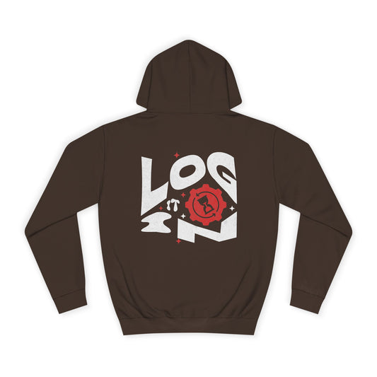 Stylish Log it in Hoodie, Cozy Athletic Wear, Graphic Hoodie, Trendy Apparel, Perfect for Life
