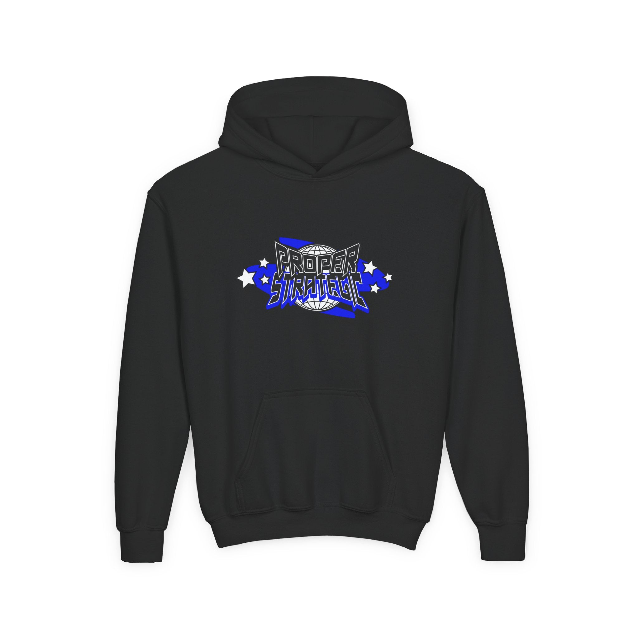 Youth Hoodie — 'Strategic' Graphic Pullover for Kids