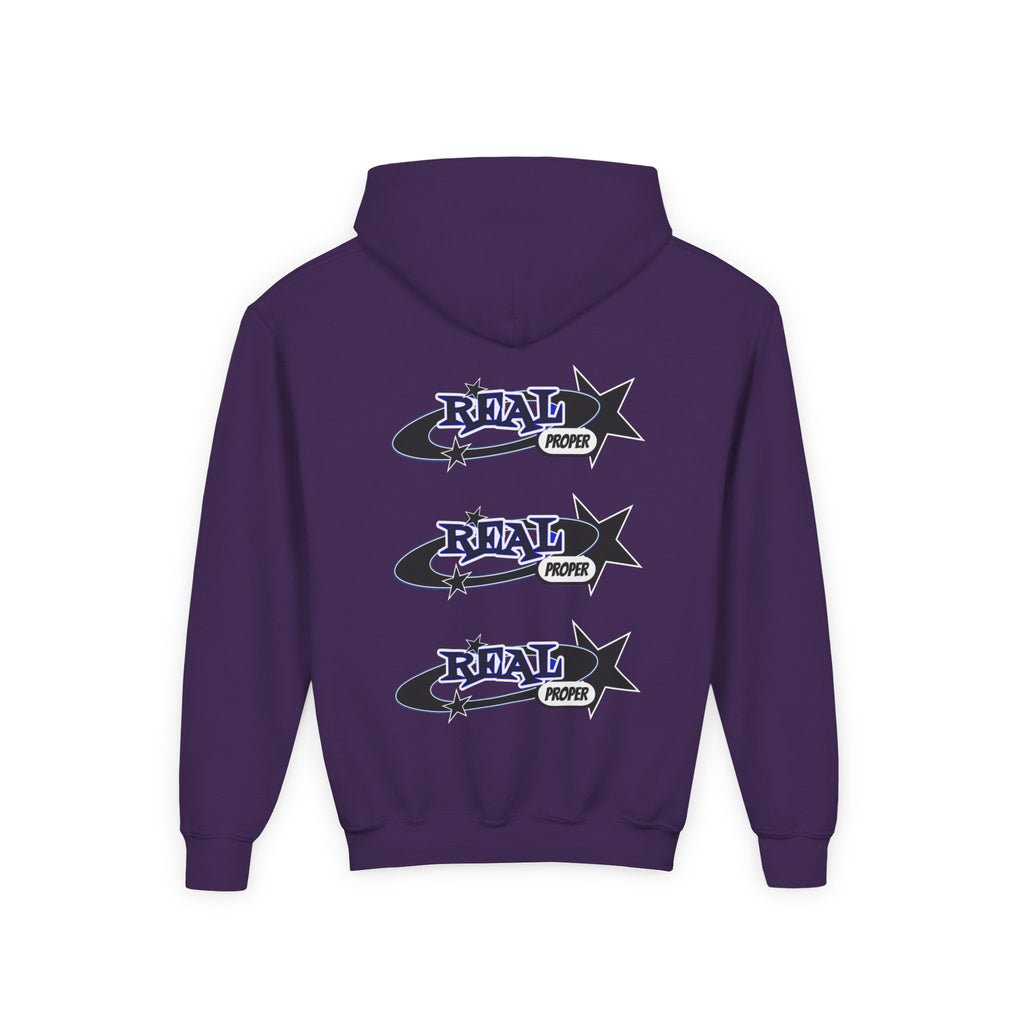 Youth Hoodie – "Real Proper" Star Graphic Pullover