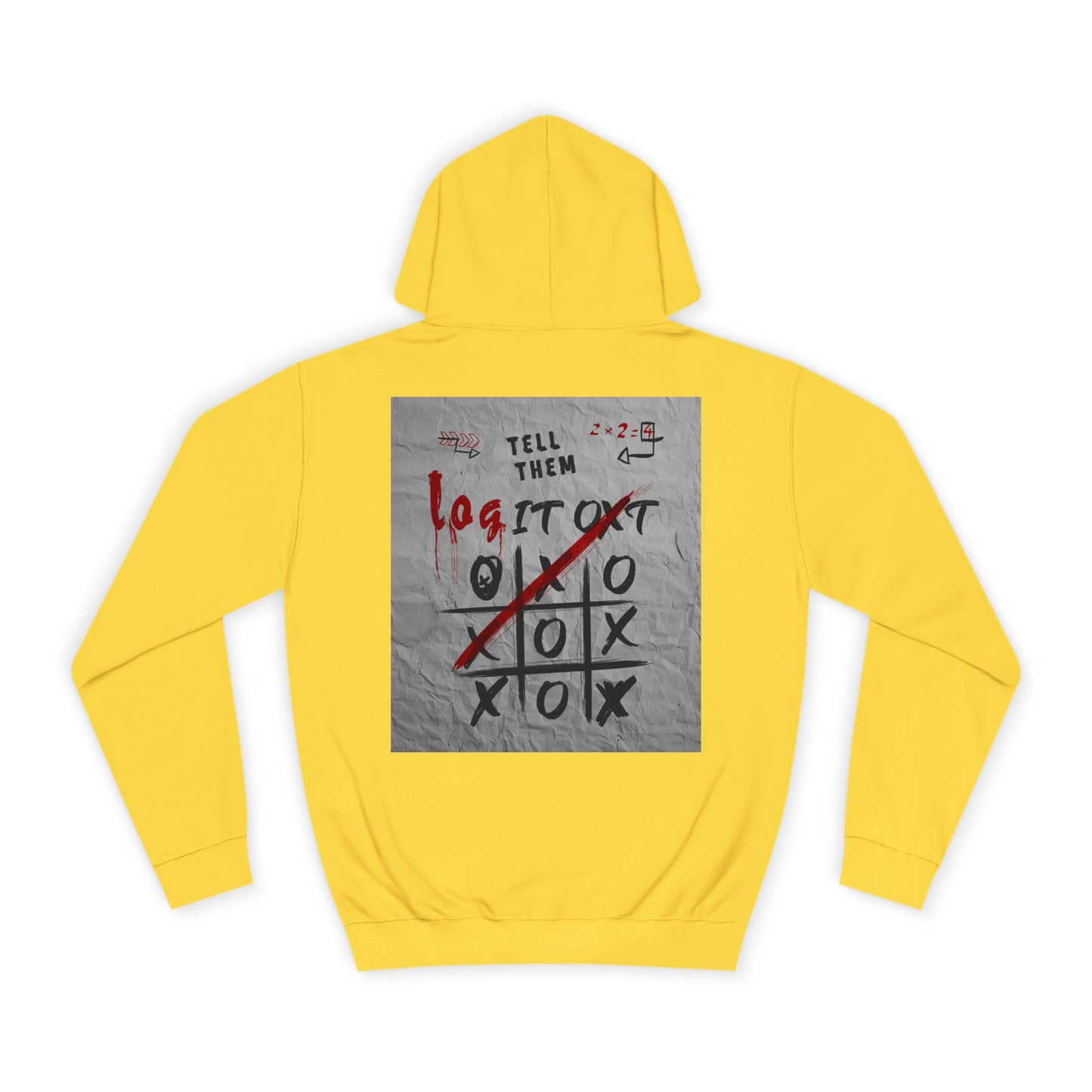 Unisex Log it out Hoodie with Graffiti Design - Trendy Sweatshirt, Custom Gear, Casual Wear, Gift for Cozy Layering