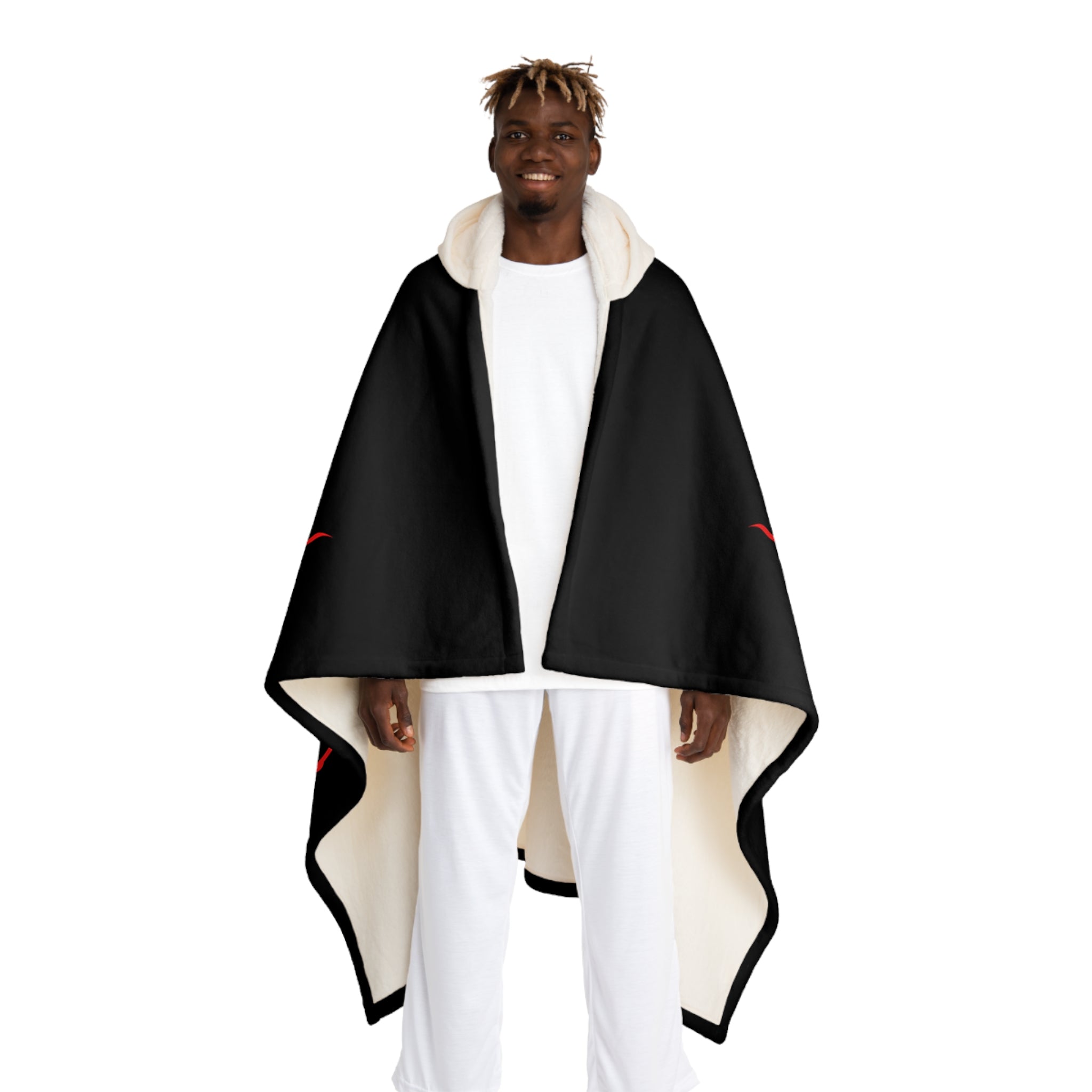 "SUPA"Hooded Sherpa Blanket