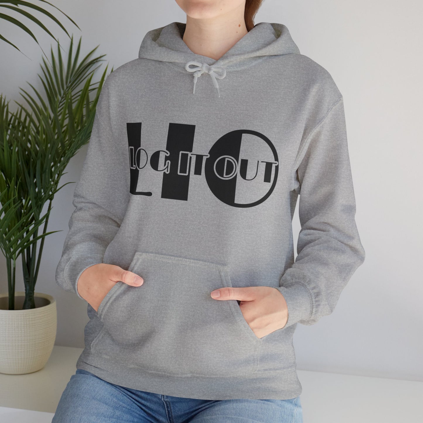 Log it out Unisex Heavy Blend™ Hooded Sweatshirt