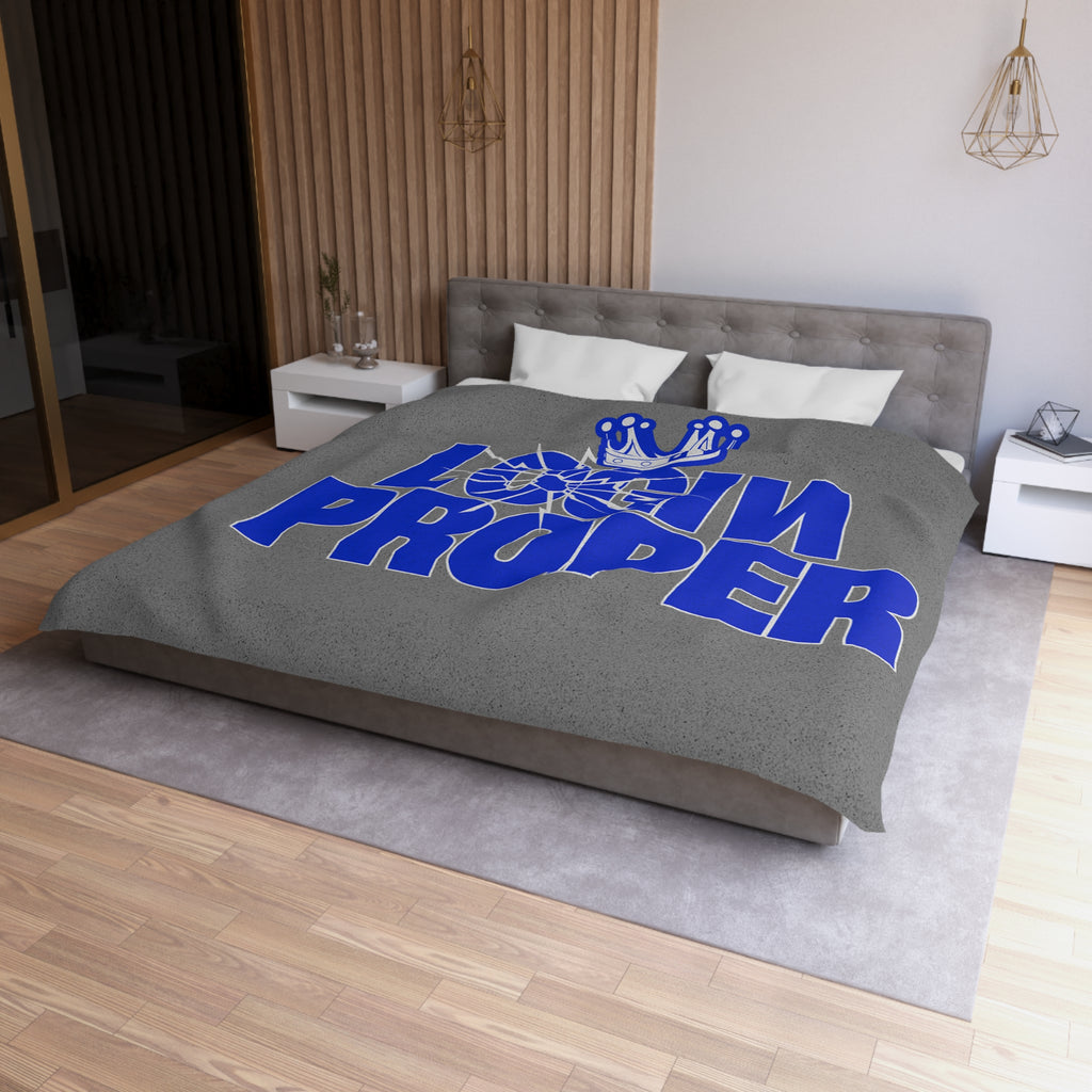 Login Proper Duvet Cover — Bold Royal Crown Graphic Bedding