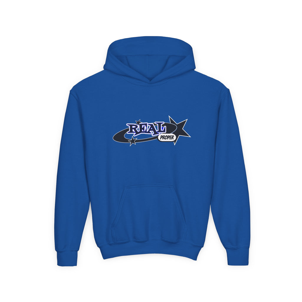 Youth Hoodie – "Real Proper" Star Graphic Pullover