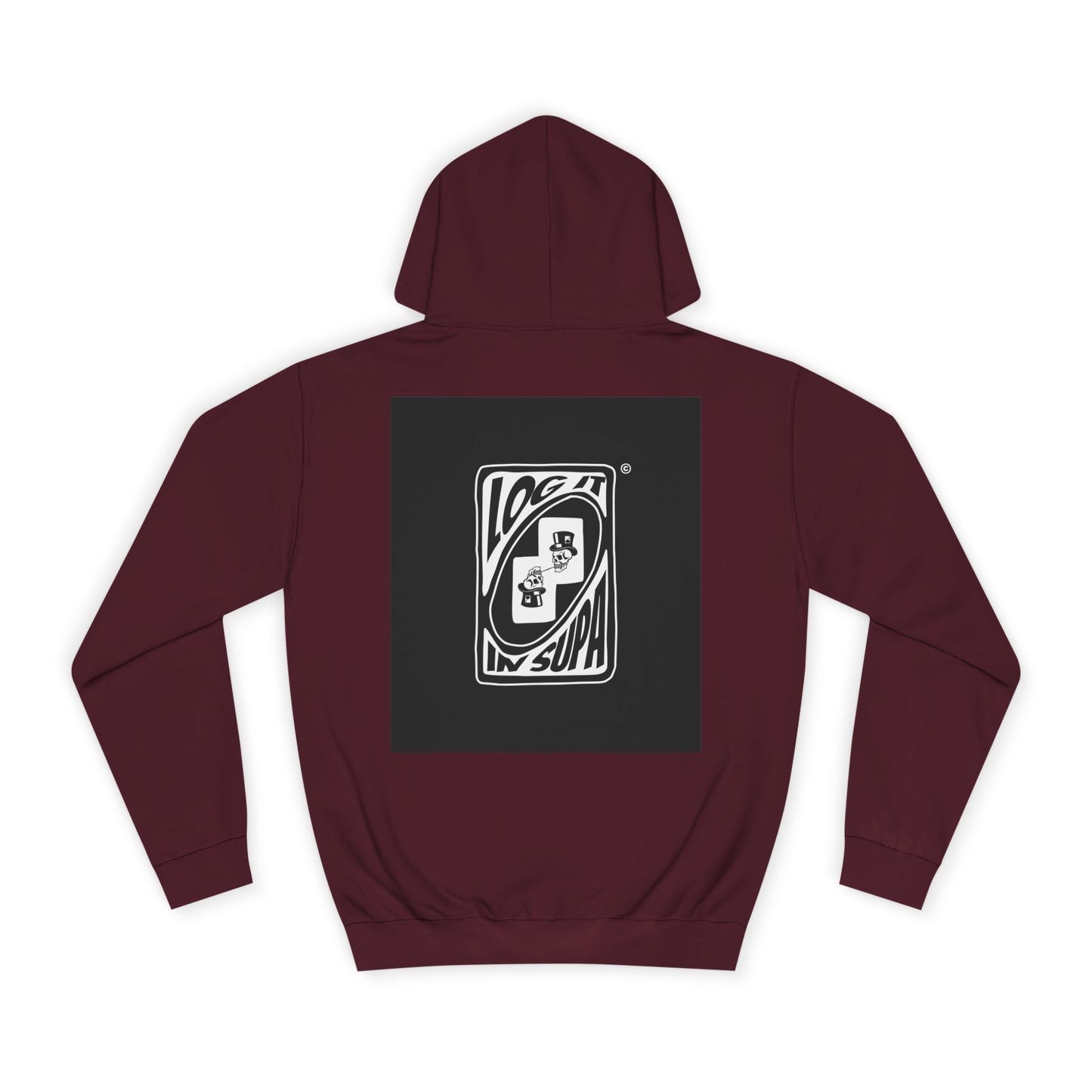 Unisex Log it in Hoodie with Unique Graphic Design, Ideal for Custom Wear, Gifts for Graduates, Cool Streetwear