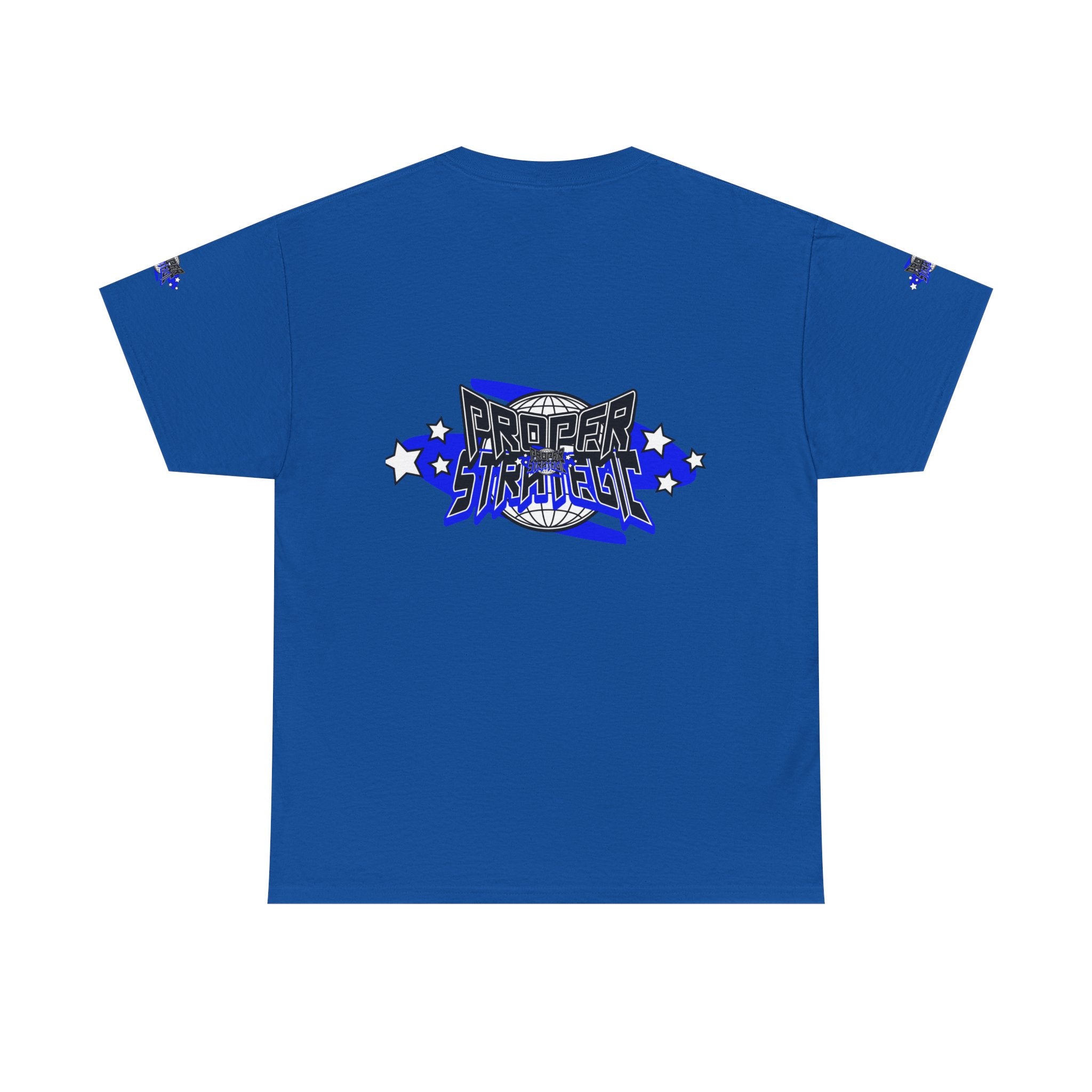Proper 'Strategic' Graphic Tee — Retro Blue Streetwear T‑Shirt