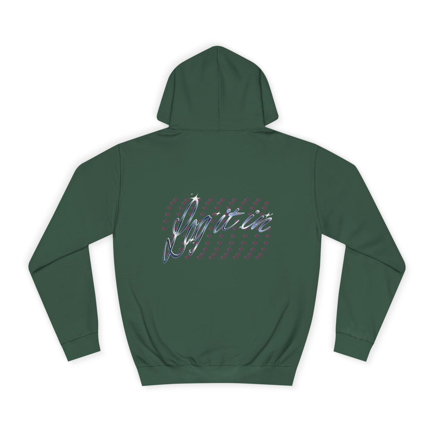 Unisex 'Log it in' Hoodie with Playful Design, Cozy Apparel, Casual Style for Everyone, Great for Gifts and Casual Events