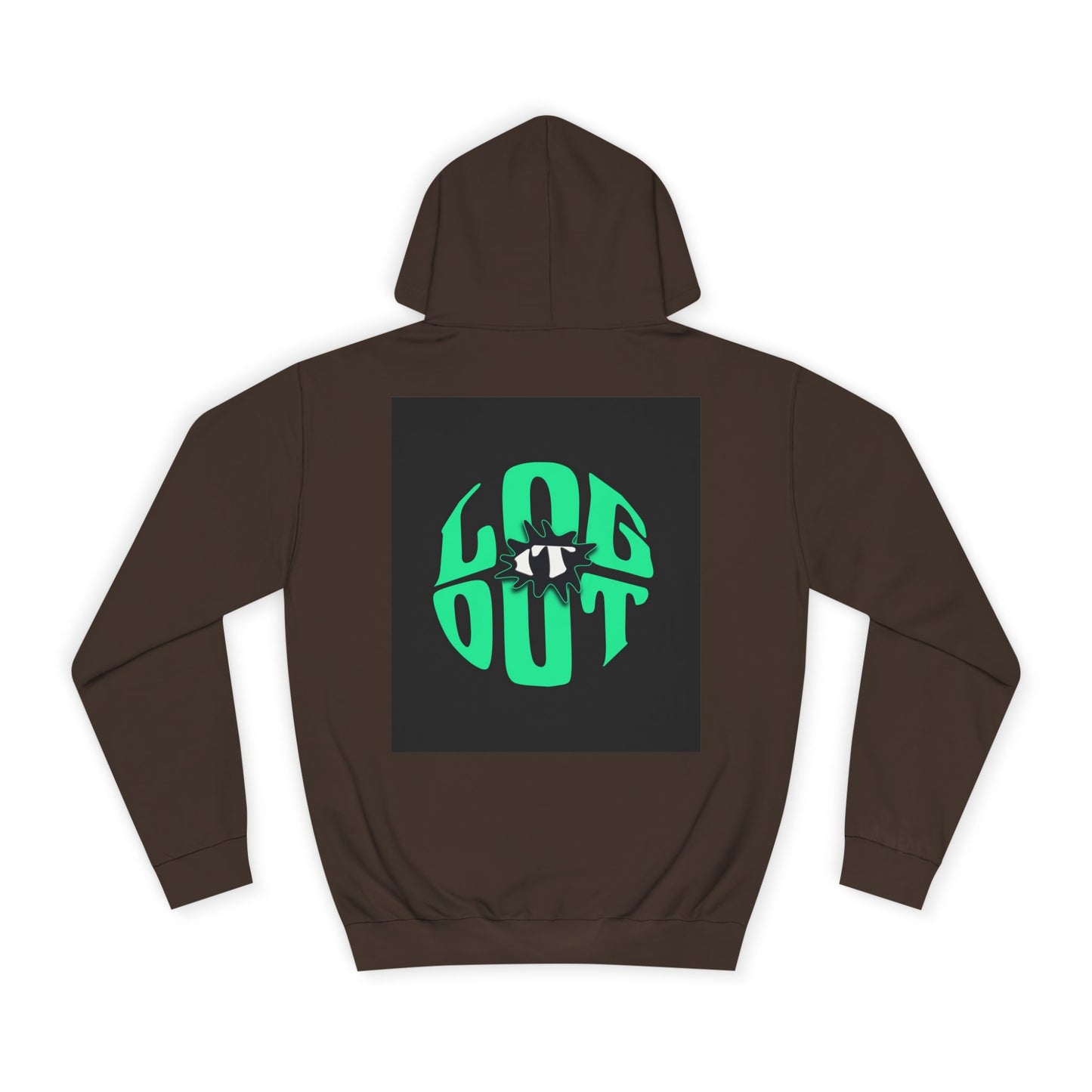 Unisex Hoodie with 'LOG IT OUT' Design, Casual Streetwear, Cool Gift, Cozy Lounge Wear, Perfect for Fall