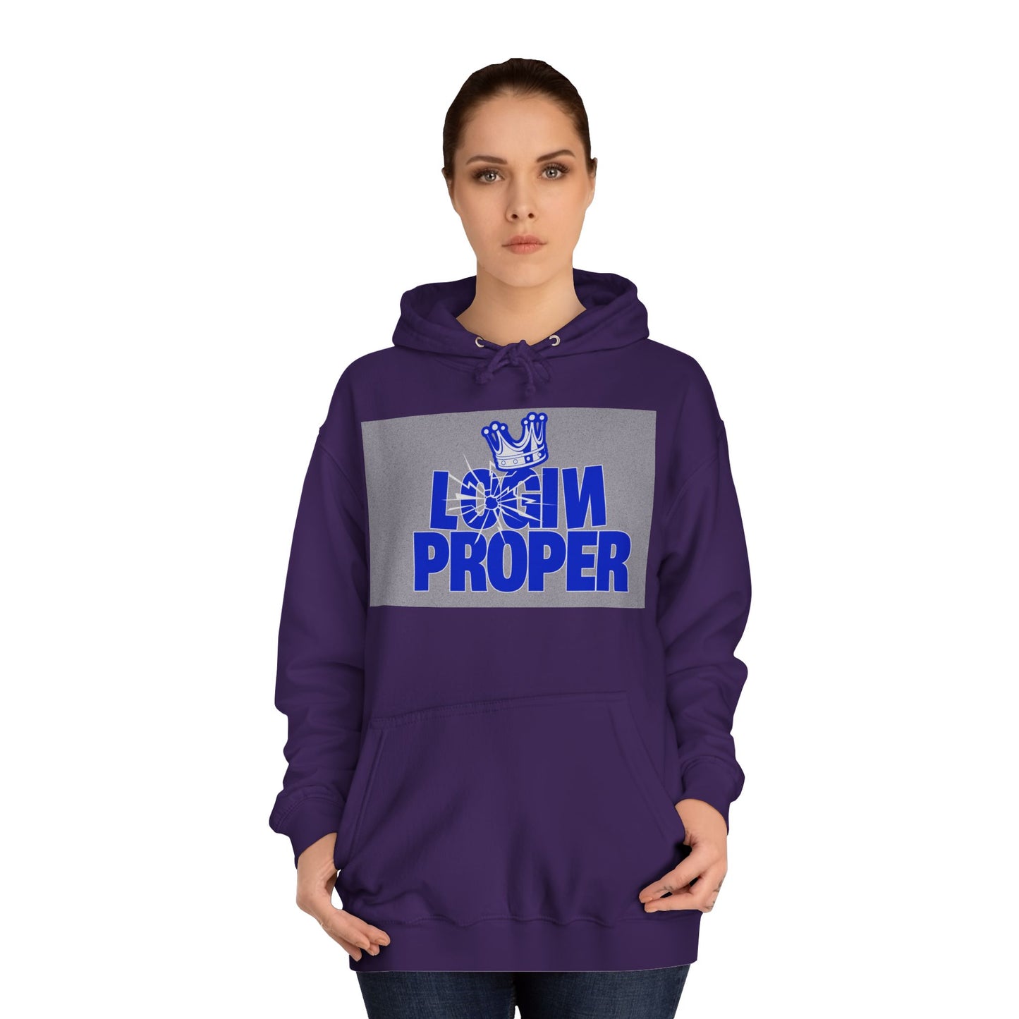 Unisex Hoodie - 'Login Proper' Trendy Spirit Wear, Casual Streetwear, Gift, Cozy Lounge Sweatshirt