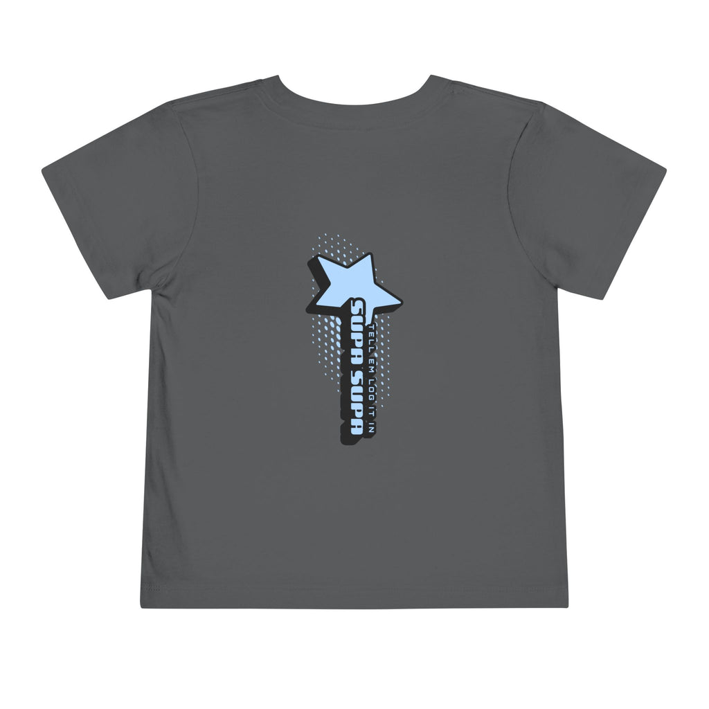 Toddler Tee — Blue Star "Tell em log it in" Graphic