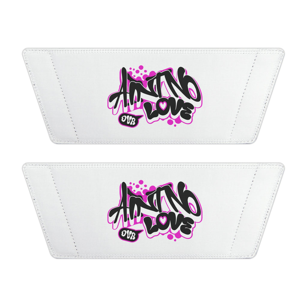 Women's Slide Sandals — Removable Strap Pool & Casual Slides with Pink "NO LOVE" Design