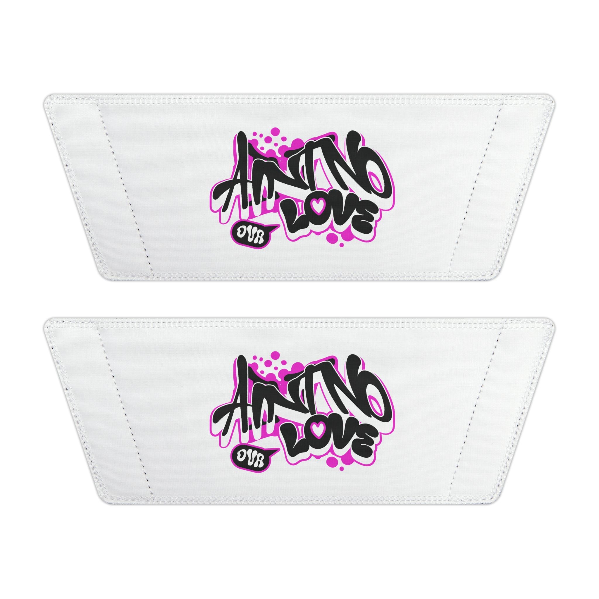 Women's Slide Sandals — Removable Strap Pool & Casual Slides with Pink "NO LOVE" Design