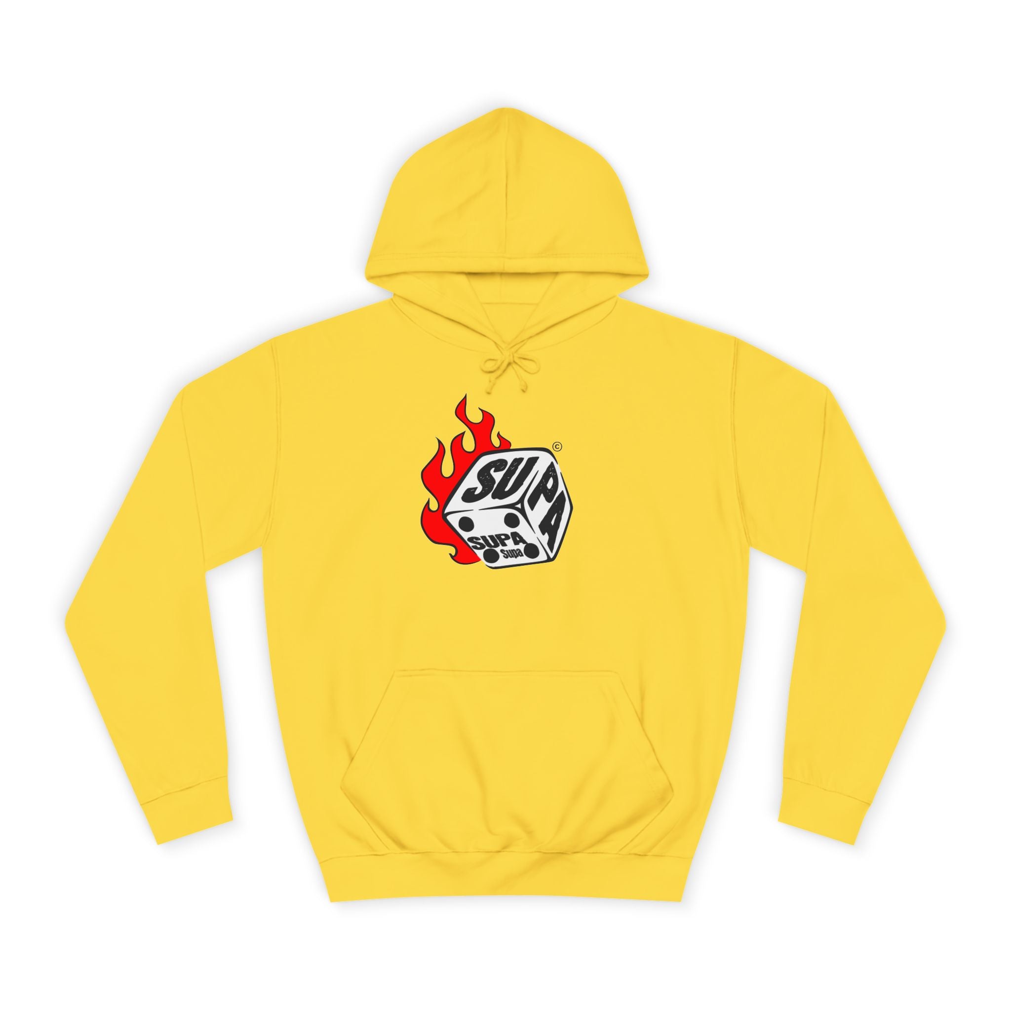 Cool Fire Graphic Unisex SUPA Hoodie, Apparel, Streetwear, Casual Wear, Unique Hooded Sweatshirt