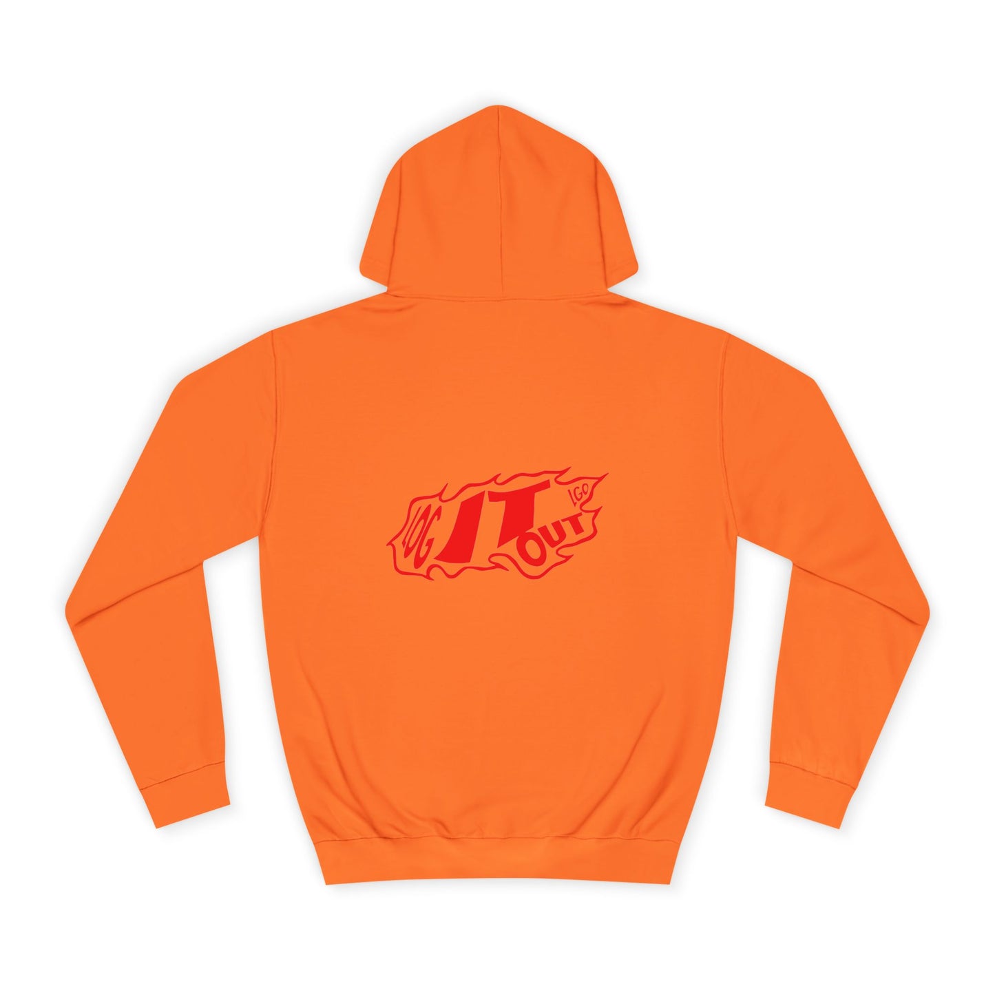 Unisex Log it out Hoodie with Bold Red Design, Cozy Oversized Sweatshirt, Ideal for Every day, Casual Wears, Events, Gifts