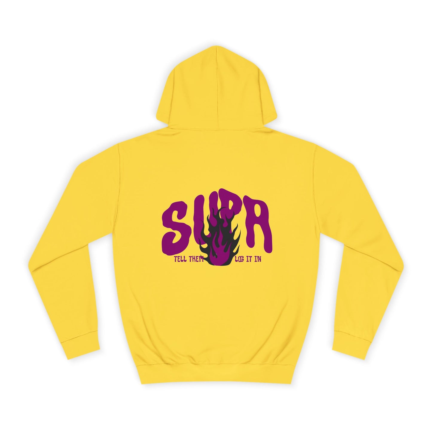 Trendy Unisex SUPA Hoodie with Unique Flame Design - Perfect for Any One, Casual Wear, Gifts, Streetwear, or Events