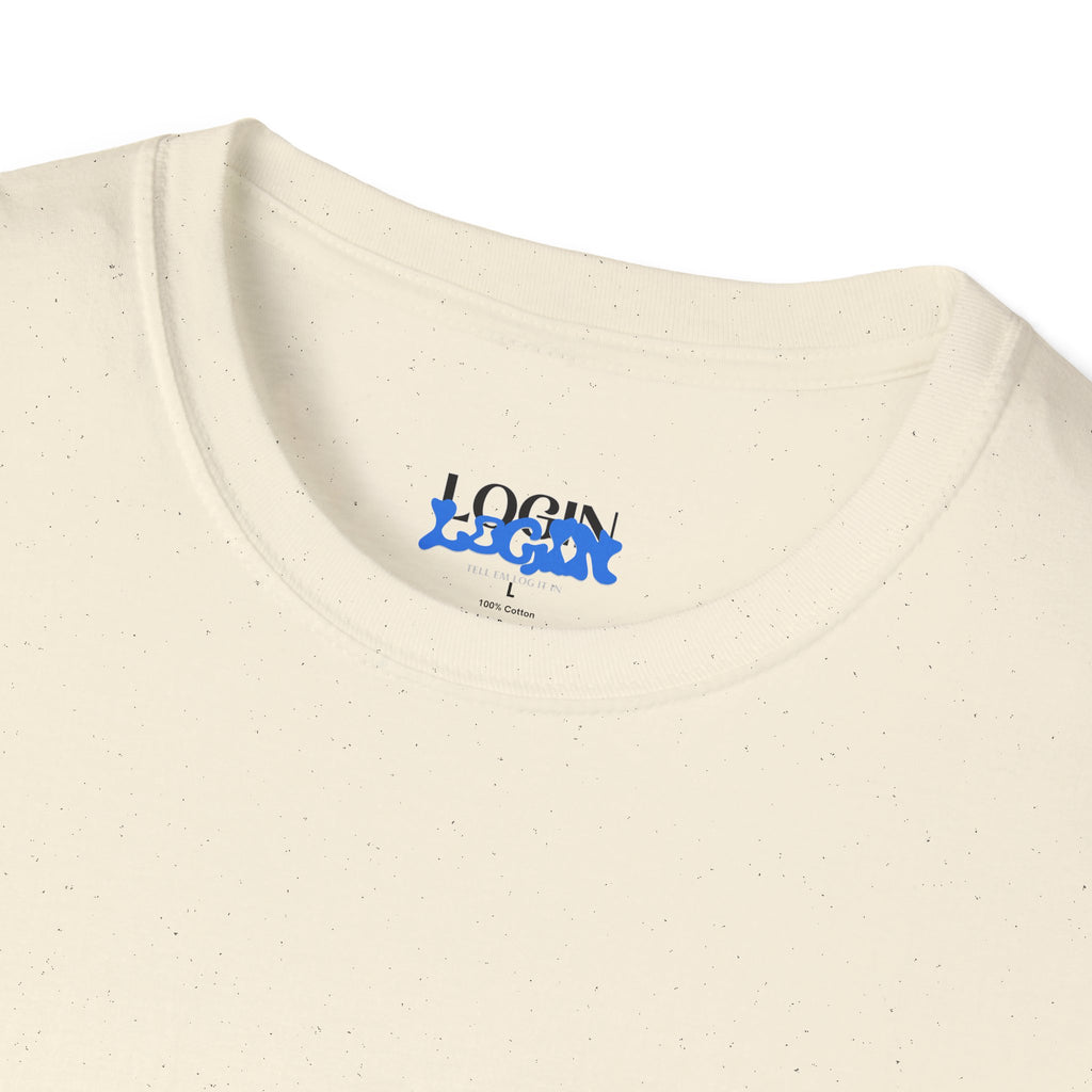 Login Graphic T-Shirt — Blue Drip Logo Tee