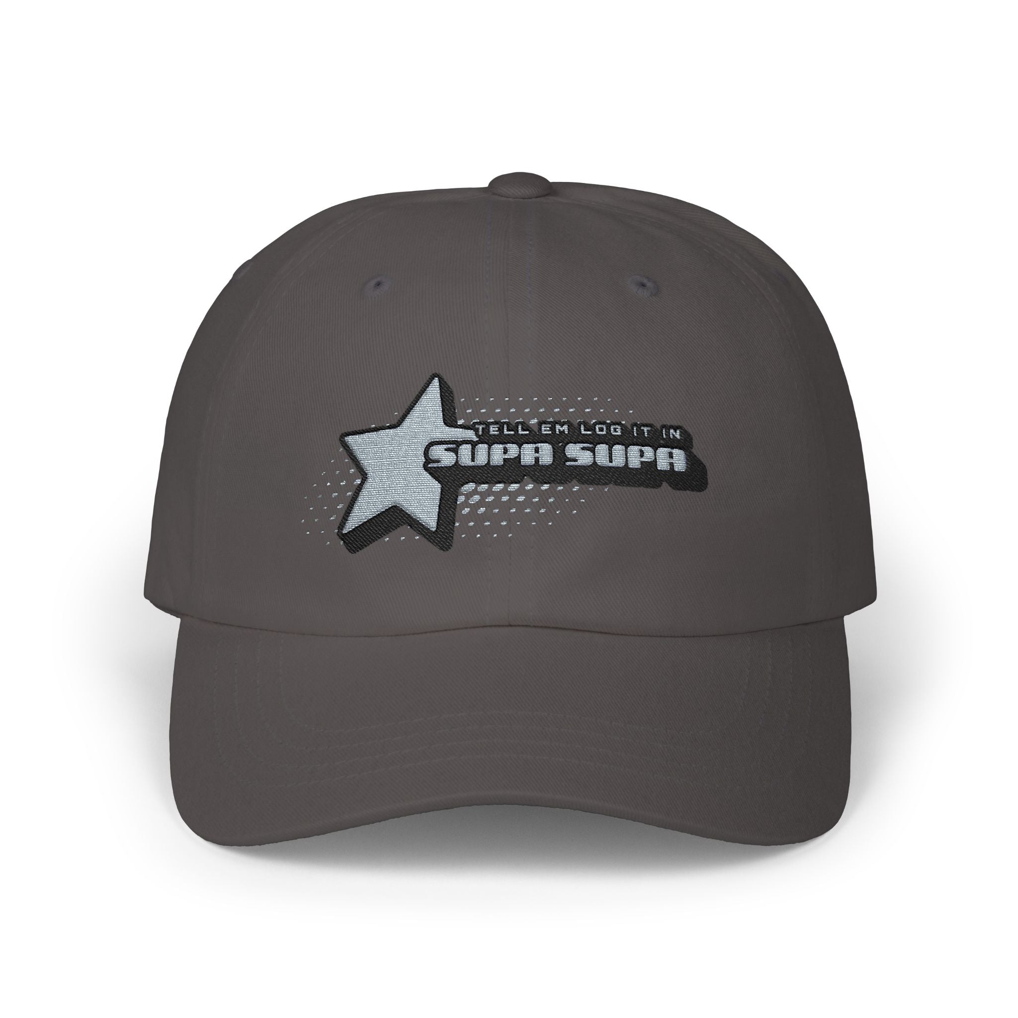 Shooting Star Embroidered Cap — 'Tell em log it in' Hat