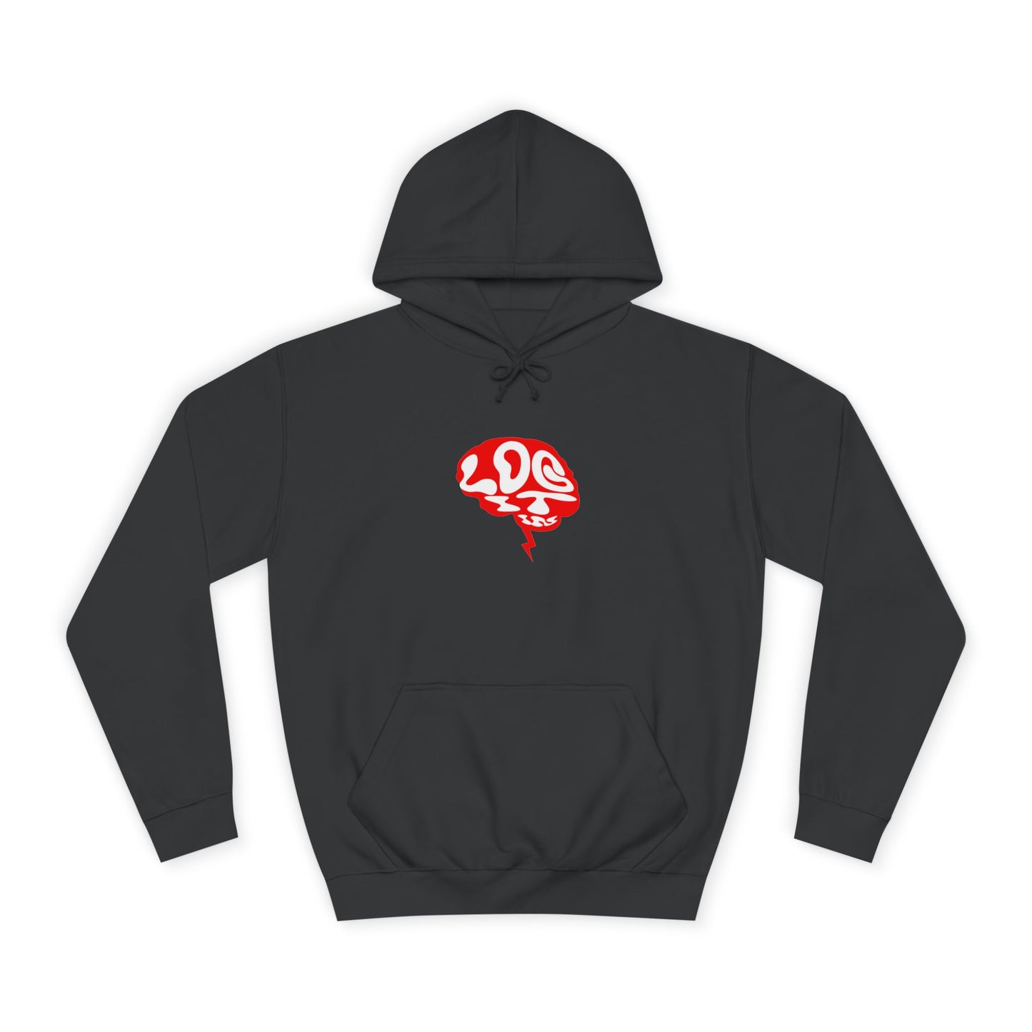 Unisex Log it in Hoodie with Unique Brain Design, Casual Wear, Trendy Apparel, Festive Occasions, Graphic Hoodie