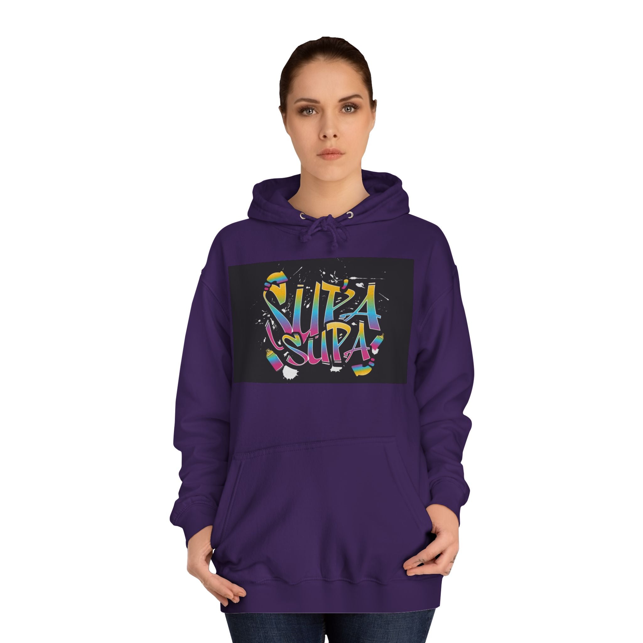 Colorful Unisex Supa Supa Hoodie, Casual Sweatshirt, Vibrant Apparel, Streetwear Hoodie
