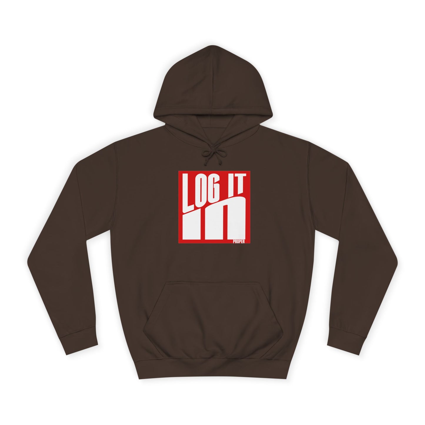 Unisex Log it in Hoodie - Trendy Campus Style, Casual Wear, Cozy Gift, Comfortable Lounge Hoodie, Essentials