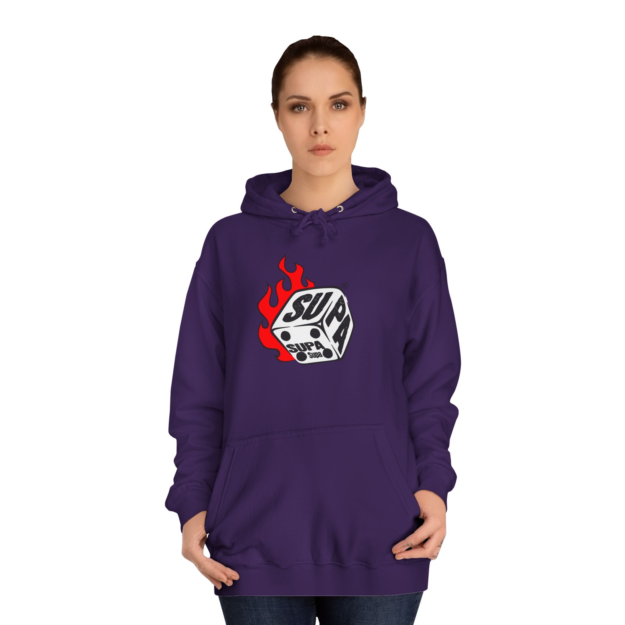 Cool Fire Graphic Unisex SUPA Hoodie, Apparel, Streetwear, Casual Wear, Unique Hooded Sweatshirt