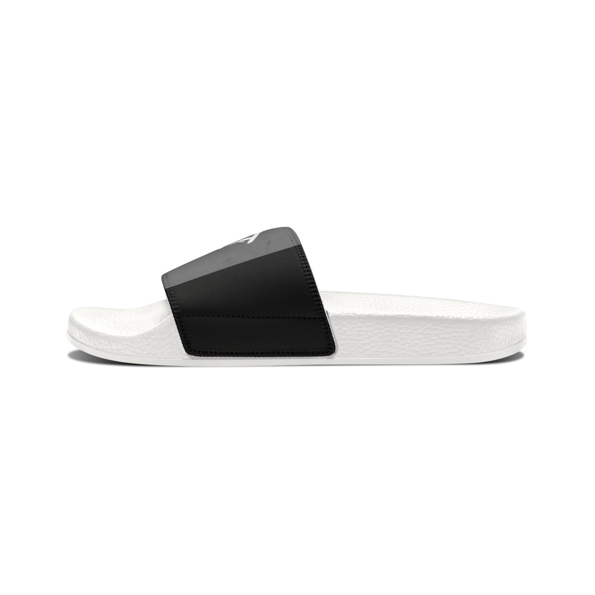 Men's Slide Sandals — 'Log it out' Graphic Removable-Strap Pool Slides