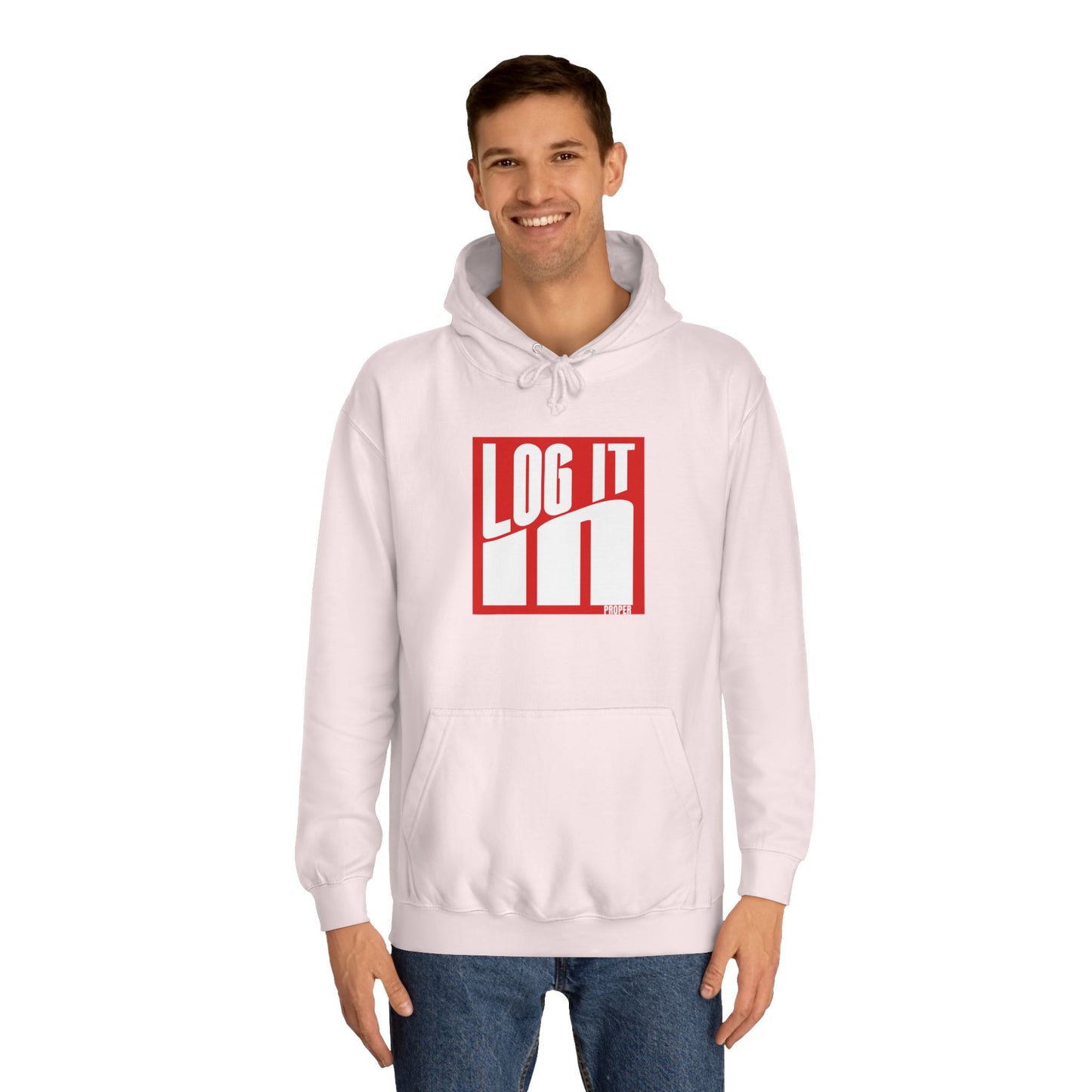 Unisex Log it in Hoodie - Trendy Campus Style, Casual Wear, Cozy Gift, Comfortable Lounge Hoodie, Essentials