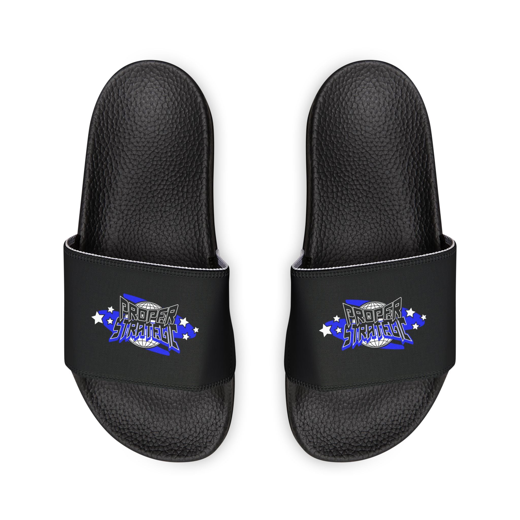 Youth Slide Sandals – "SUPA SUPA" Star Graphic Removable Strap Slides