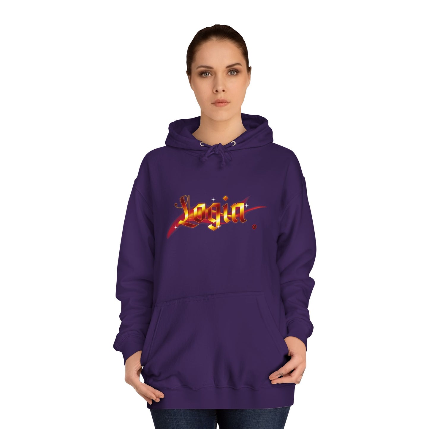 Aesthetic 'Login' Unisex Hoodie, Cozy Trendy Wear, Gift for Any One, Warm Casual Style, Trendy Hoodie