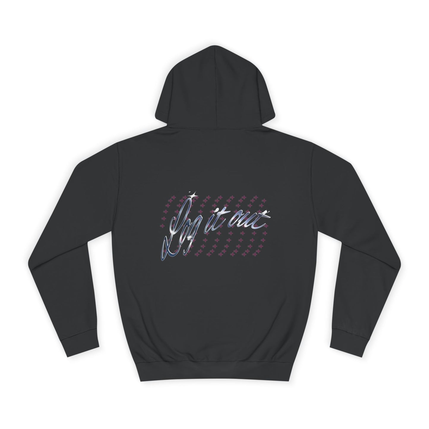 Stylish Unisex 'Log it out' Hoodie with Trendy Script Design, Perfect for Casual Wear, Gift, Apparel, Unisex Fashion