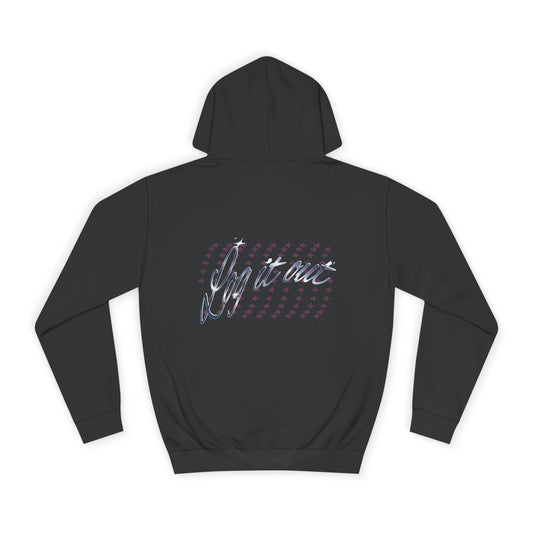 Stylish Unisex 'Log it out' Hoodie with Trendy Script Design, Perfect for Casual Wear, Gift, Apparel, Unisex Fashion