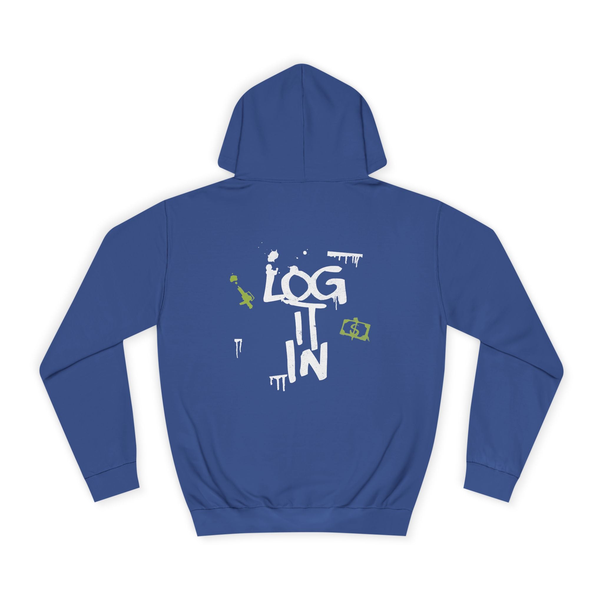log it in Hoodie — Minimal Vintage Print