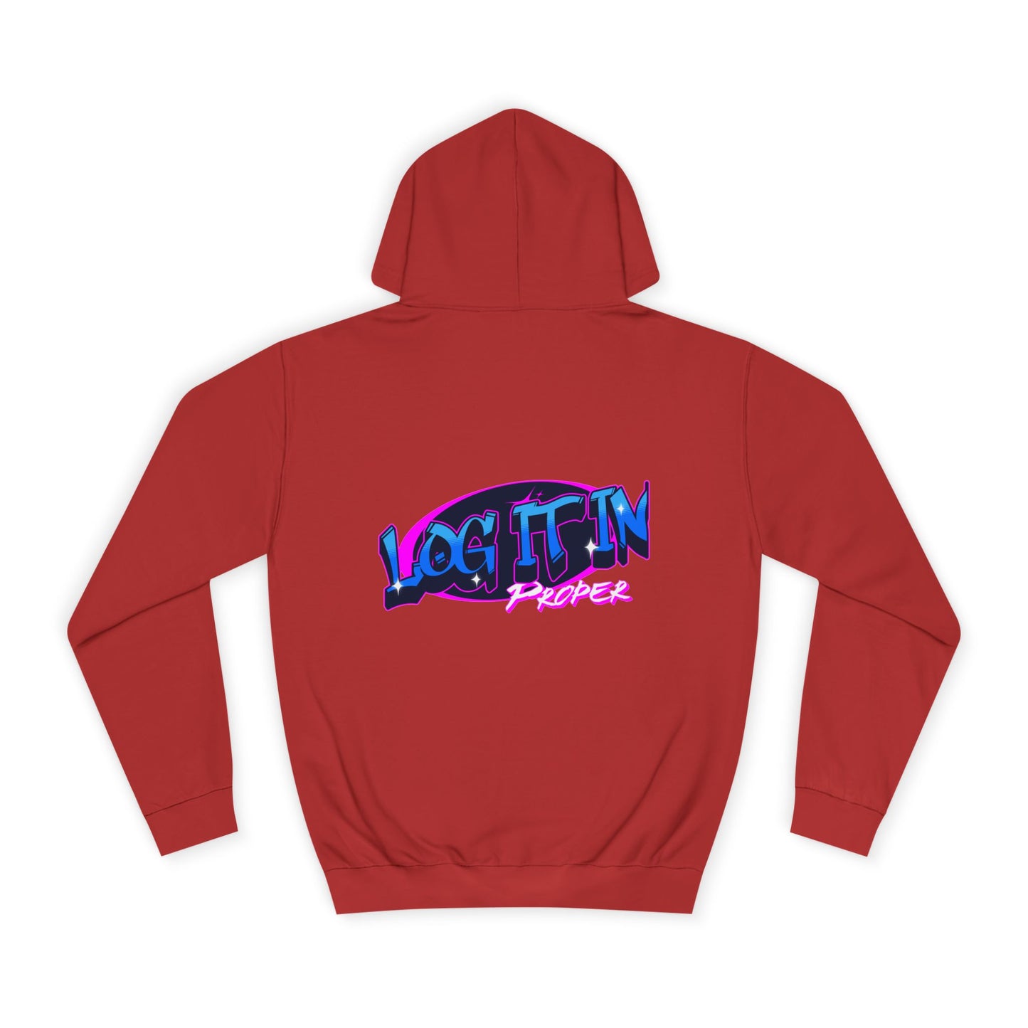 Vibrant Hoodie - Log It In, Unisex Pullover, Cozy Sweatshirt, College Apparel, Gift for Students, Trendy Fashion