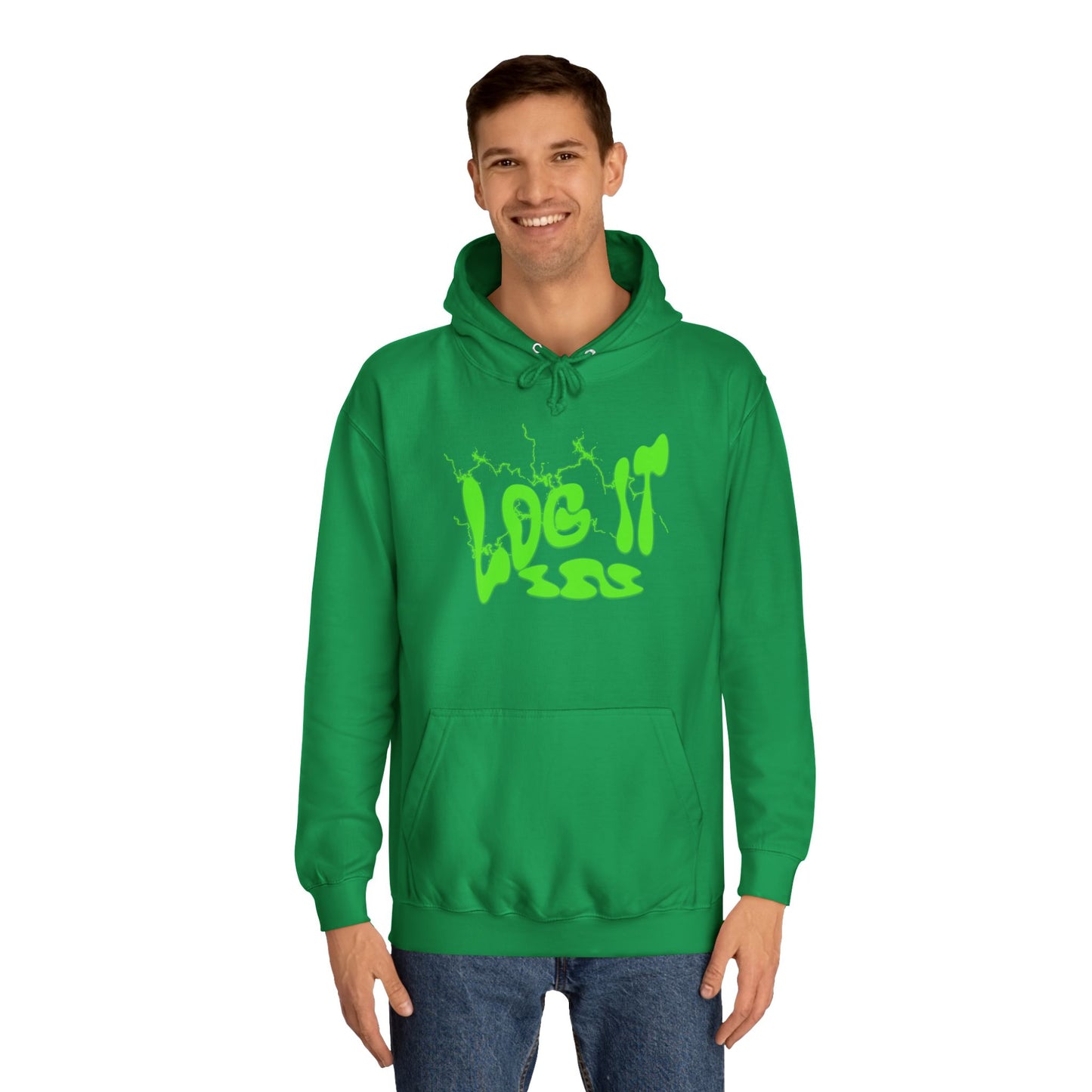 Unisex Hoodie with 'Log It in' Design, Cozy Casual Sweater for Trendy wear, Gift for Comfortable Everyday Wear
