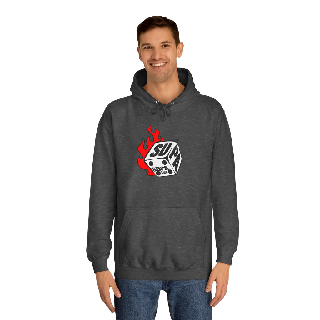 Cool Fire Graphic Unisex SUPA Hoodie, Apparel, Streetwear, Casual Wear, Unique Hooded Sweatshirt
