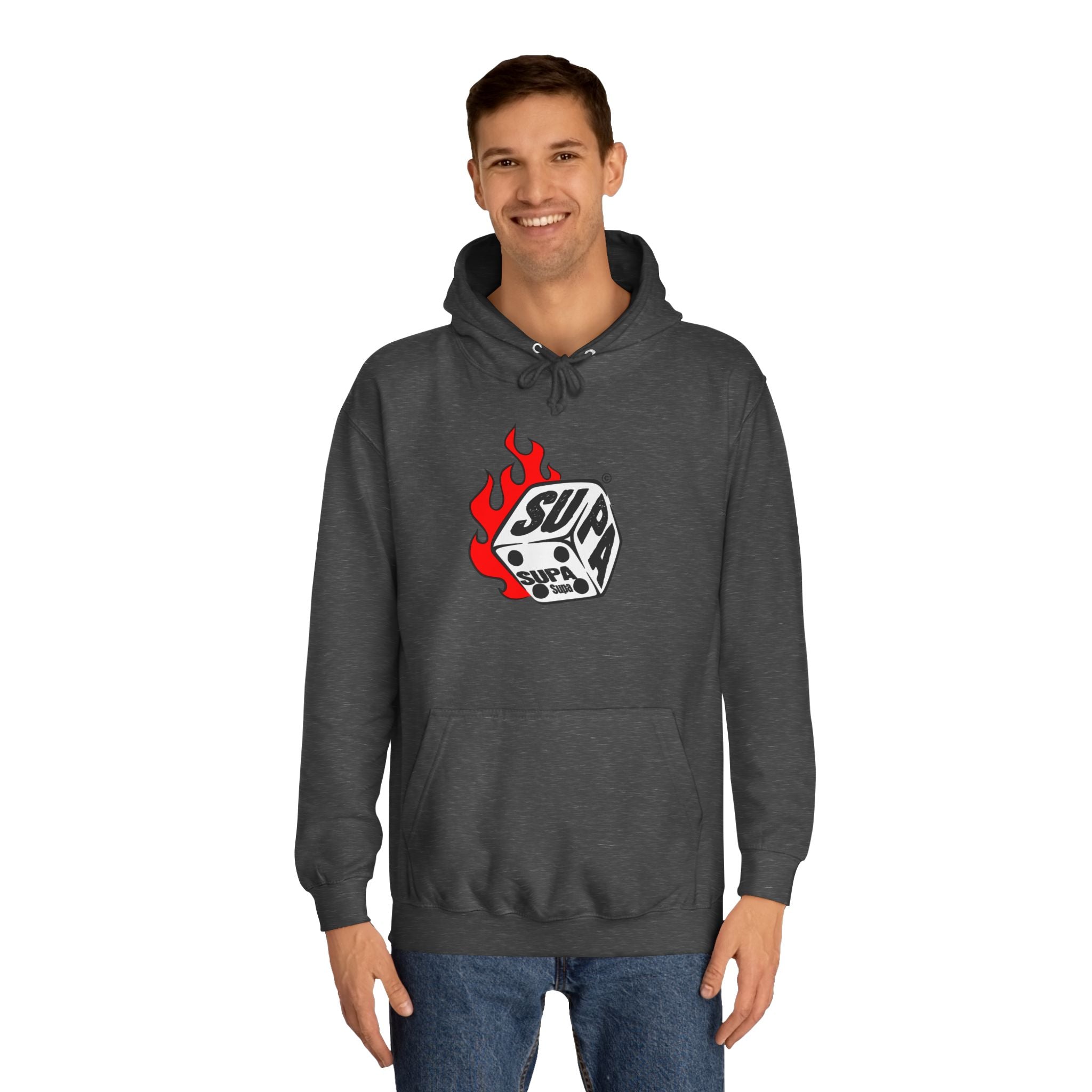 Cool Fire Graphic Unisex SUPA Hoodie, Apparel, Streetwear, Casual Wear, Unique Hooded Sweatshirt