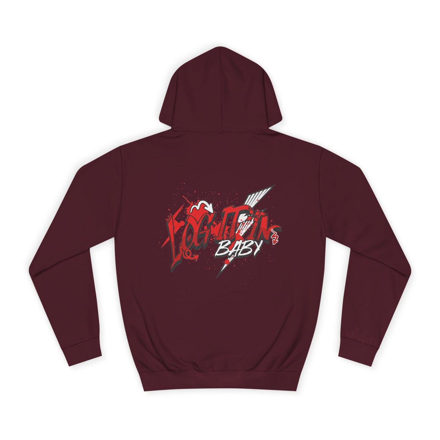 Unisex Log it out Hoodie with Bold Design, Trendy Apparel, Streetwear Gift, Casual Hoodie, Unisex Everyday Fashion